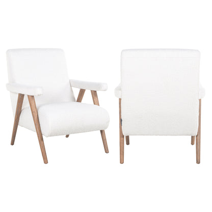 Armchair Bono white furry fire retardant