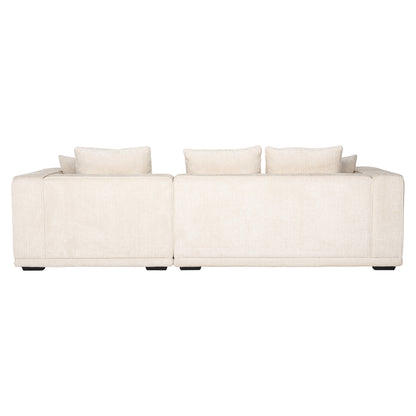 Bank Lusso 3-zits beige chenille