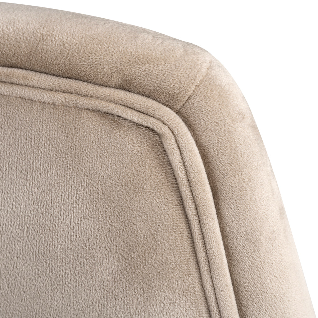 "Swivel armchair Nora in khaki velvet"