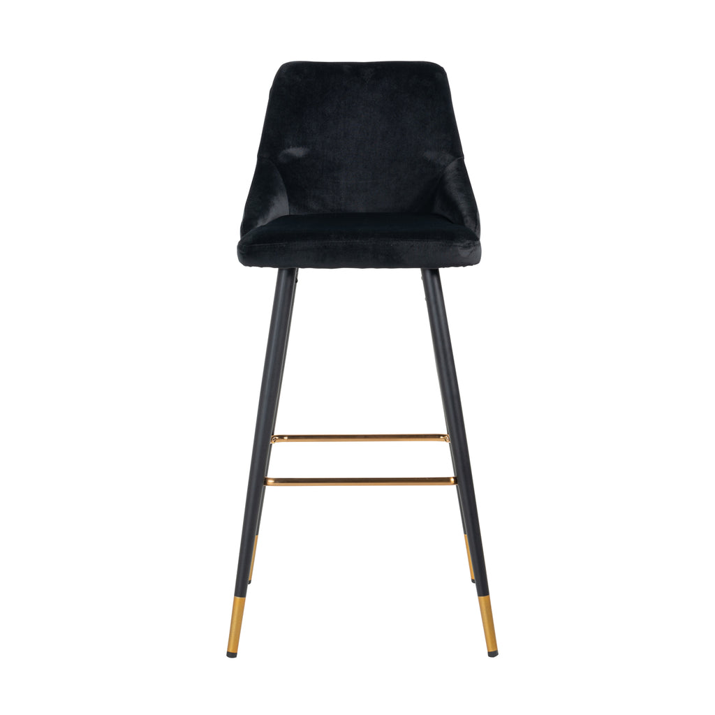 Tabouret de bar Imani velours noir