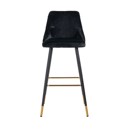 Tabouret de bar Imani velours noir