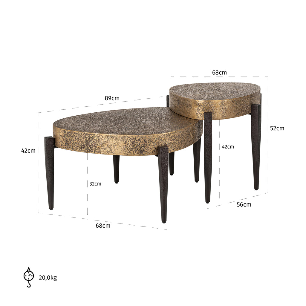 Table basse Marquee lot de 2