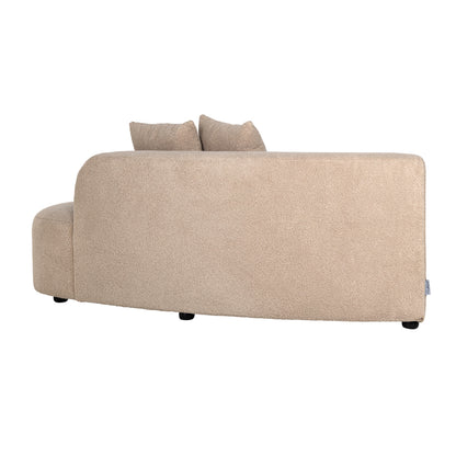 Pouf Bank Grayson droit sable fourrure|liens porte-gestoffeerd