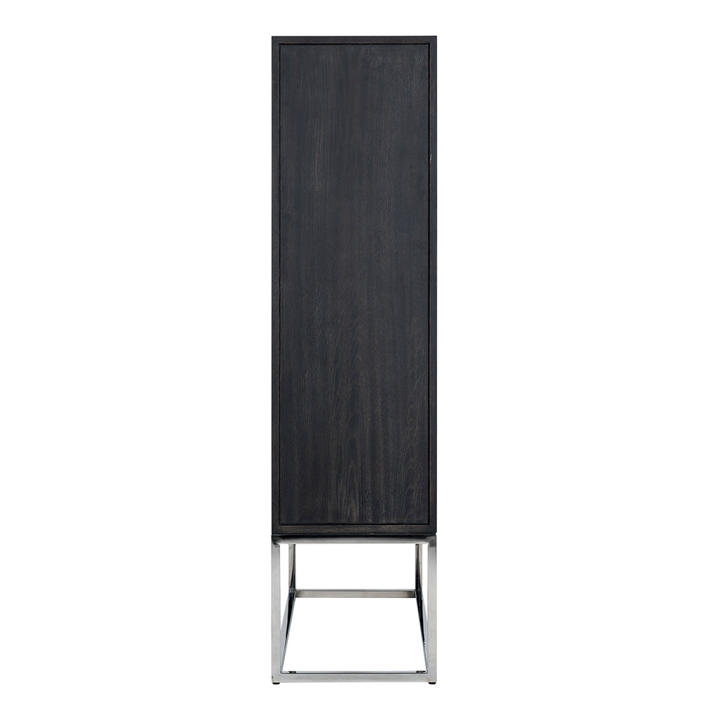 Wall cabinet Blackbone silver 2 doors low