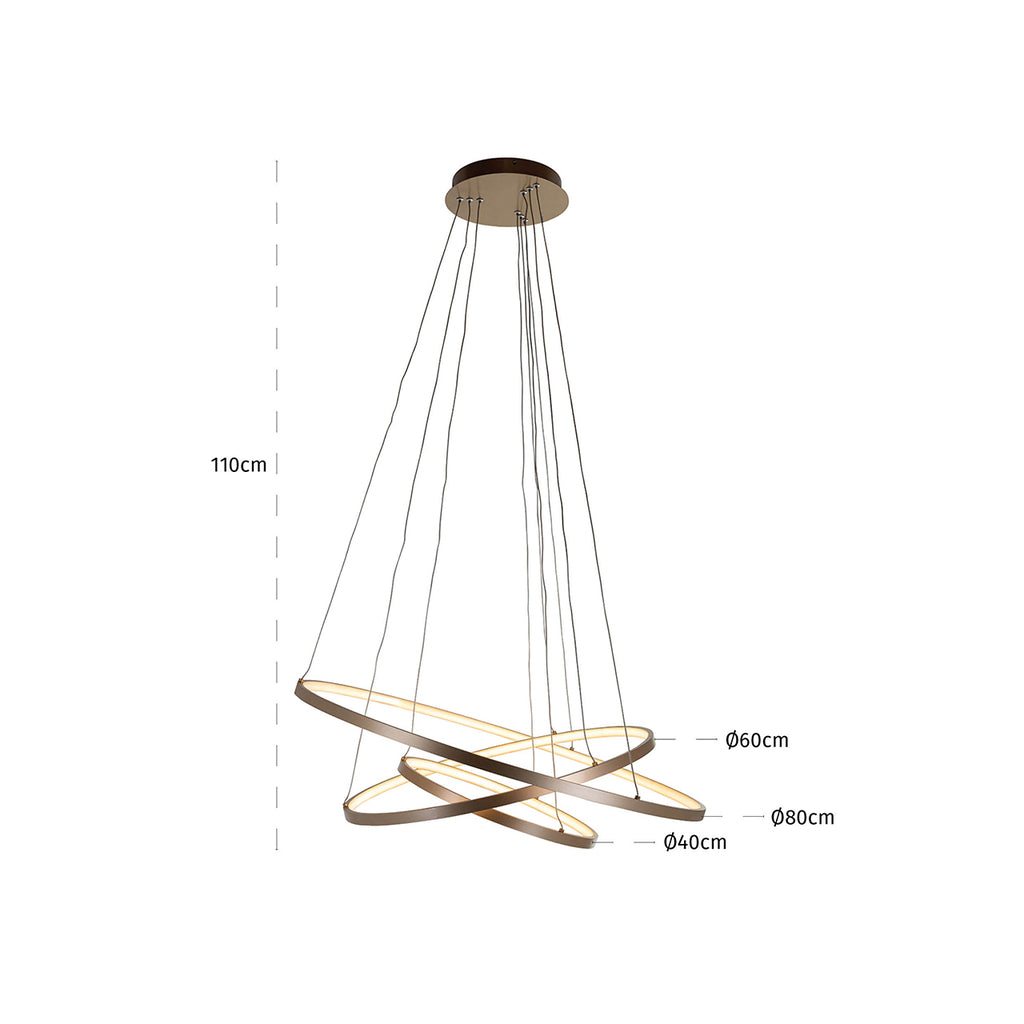 Pendant lamp Amira gold