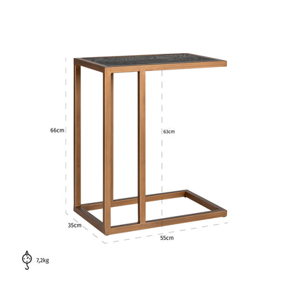 Sofa table Blackbone brass