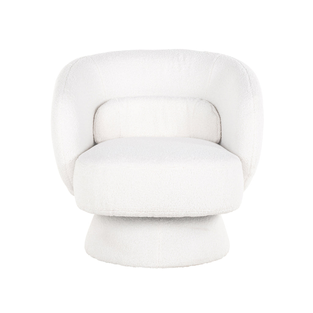 Witte harige fauteuil Senna