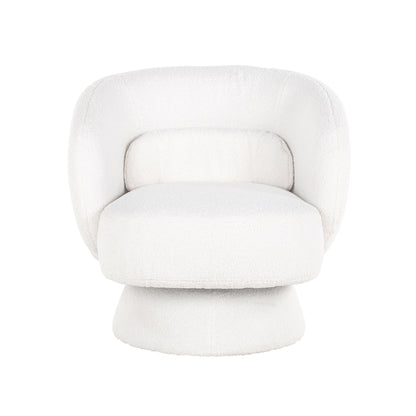 Witte harige fauteuil Senna