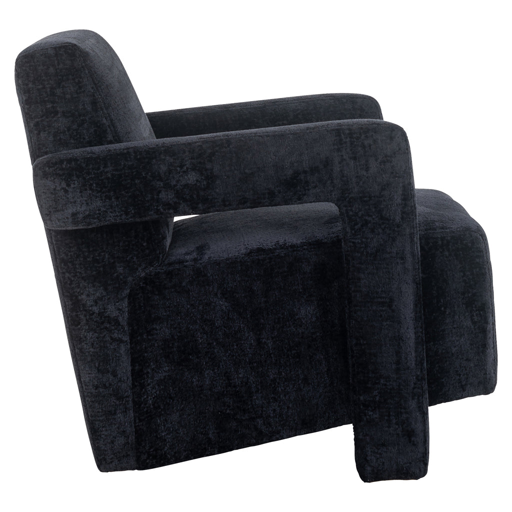 Fauteuil Devanto zwart chenille