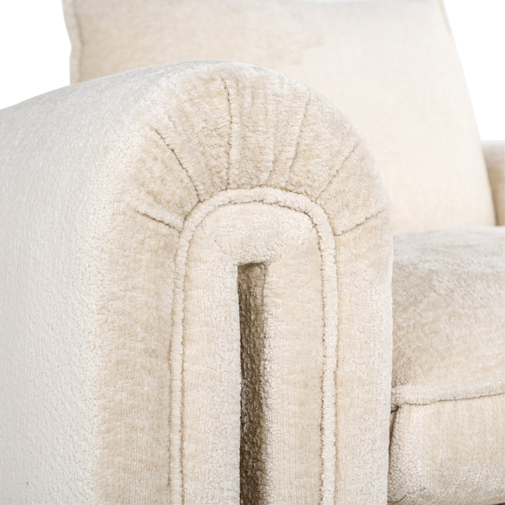 White chenille Sandro armchair