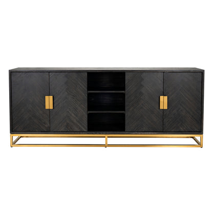 Dressoir Blackbone gold 4-deuren + open vak