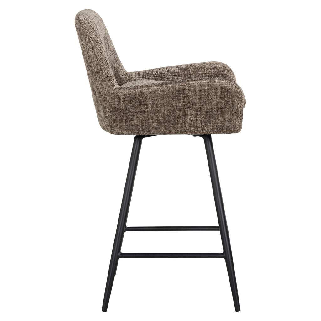 Counter stool Linsey in stone chenille