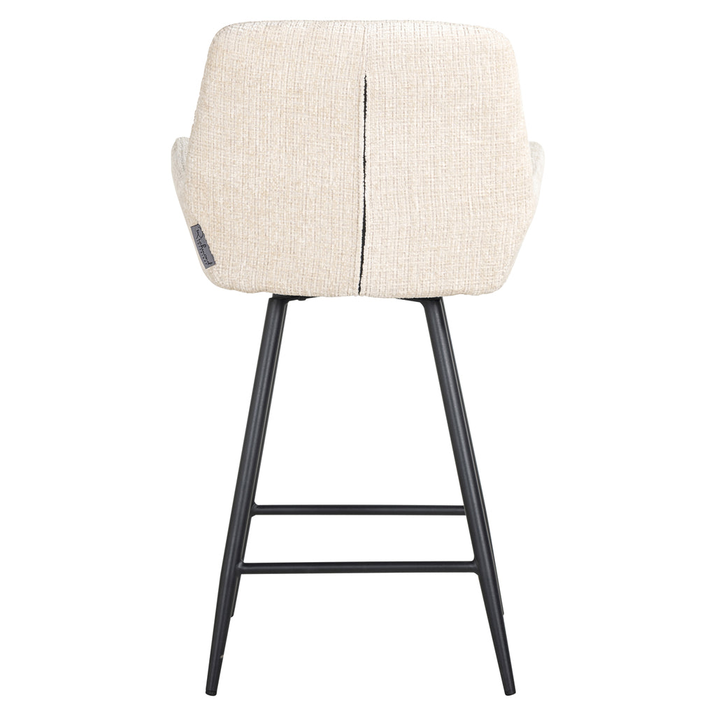 Tabouret de comptoir Linsey chenille beige