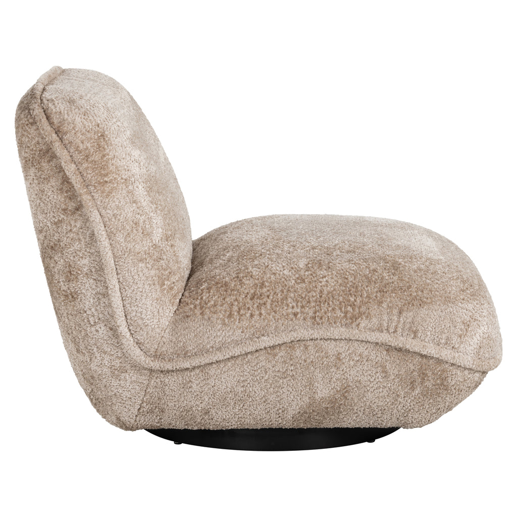 Ophelia armchair in natural sheepskin