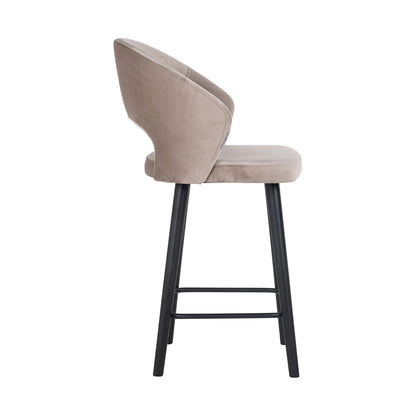 Tabouret de comptoir Savoy en velours kaki