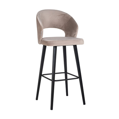 Tabouret de bar Savoy velours kaki