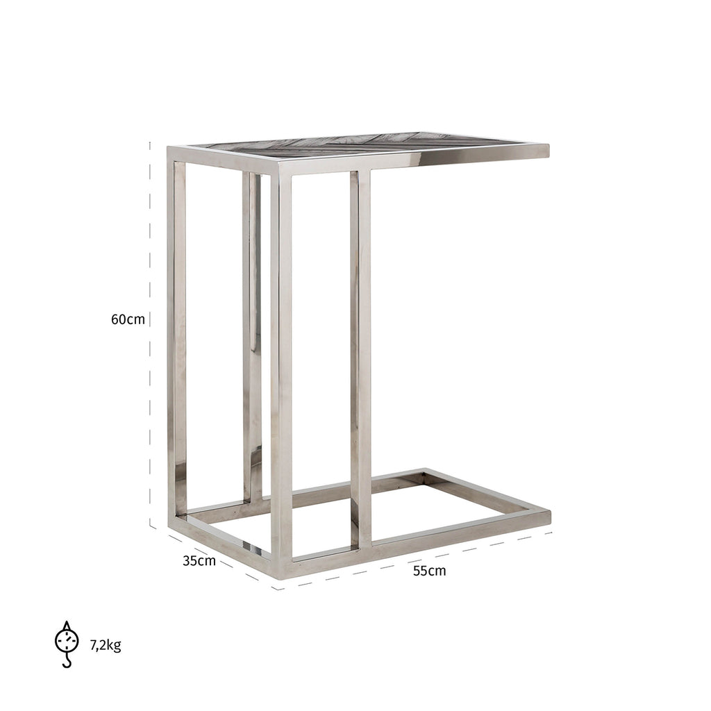 Sofa table Blackbone silver