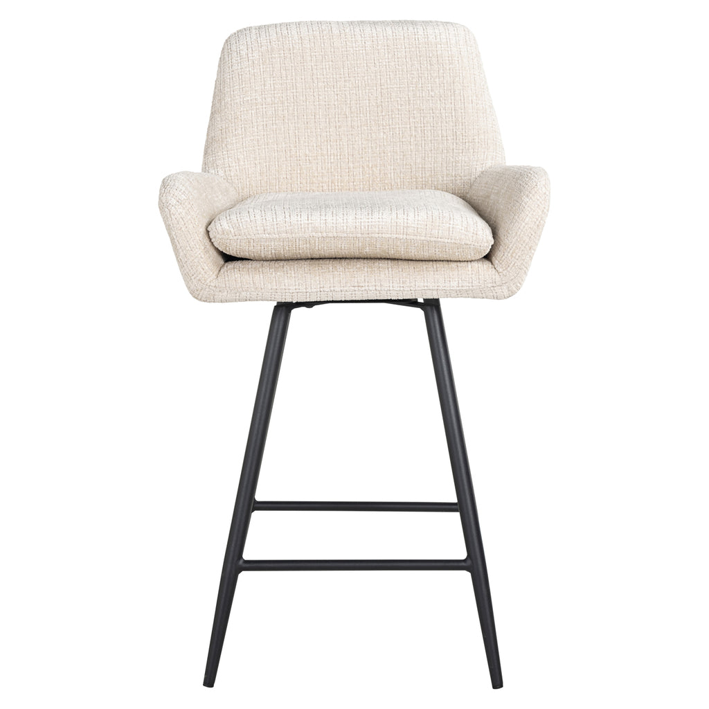 Tabouret de comptoir Linsey chenille beige