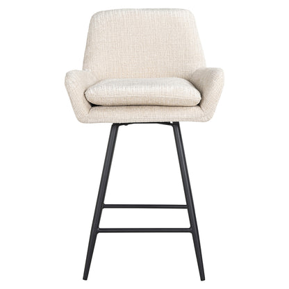 Tabouret de comptoir Linsey chenille beige