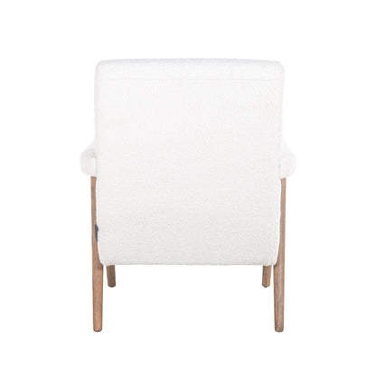 Armchair Bono white furry fire retardant