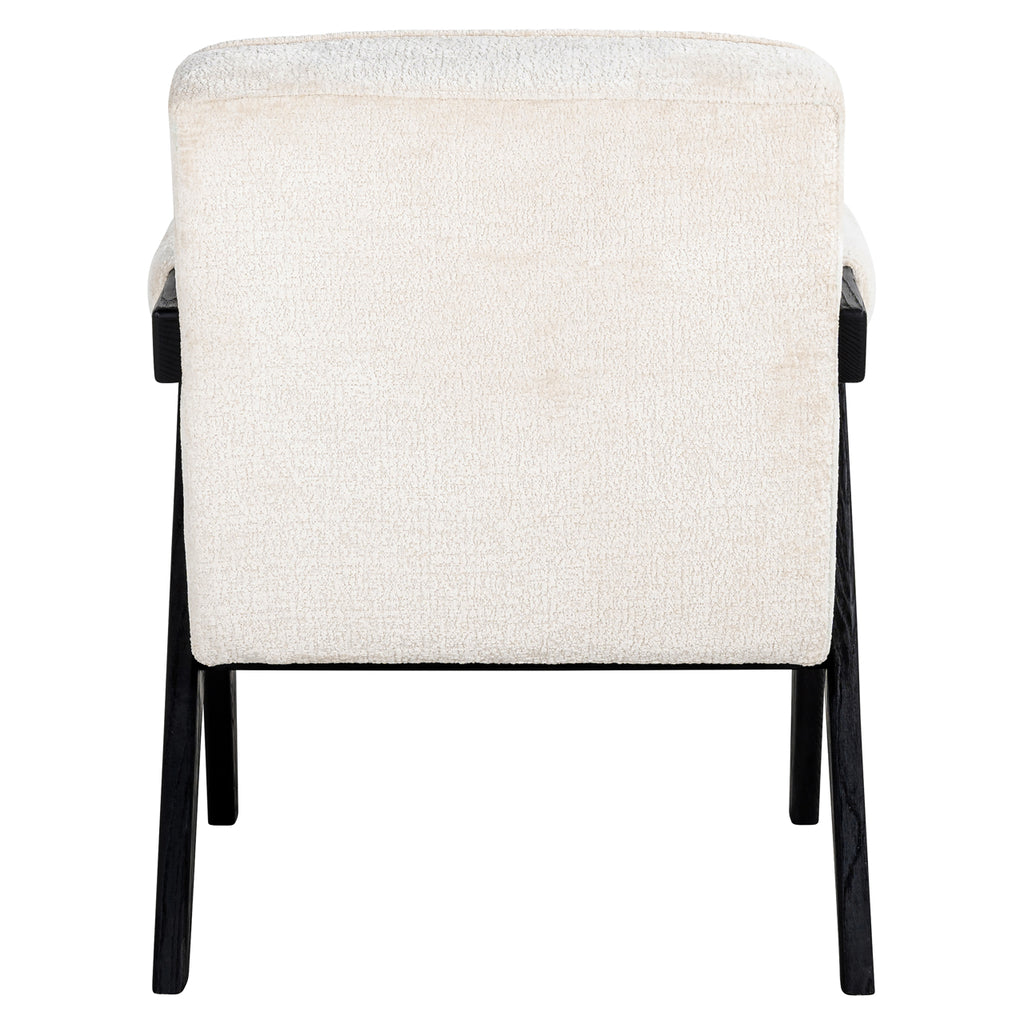 Armchair Cooper white chenille