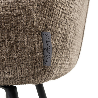 Counter stool Linsey in stone chenille