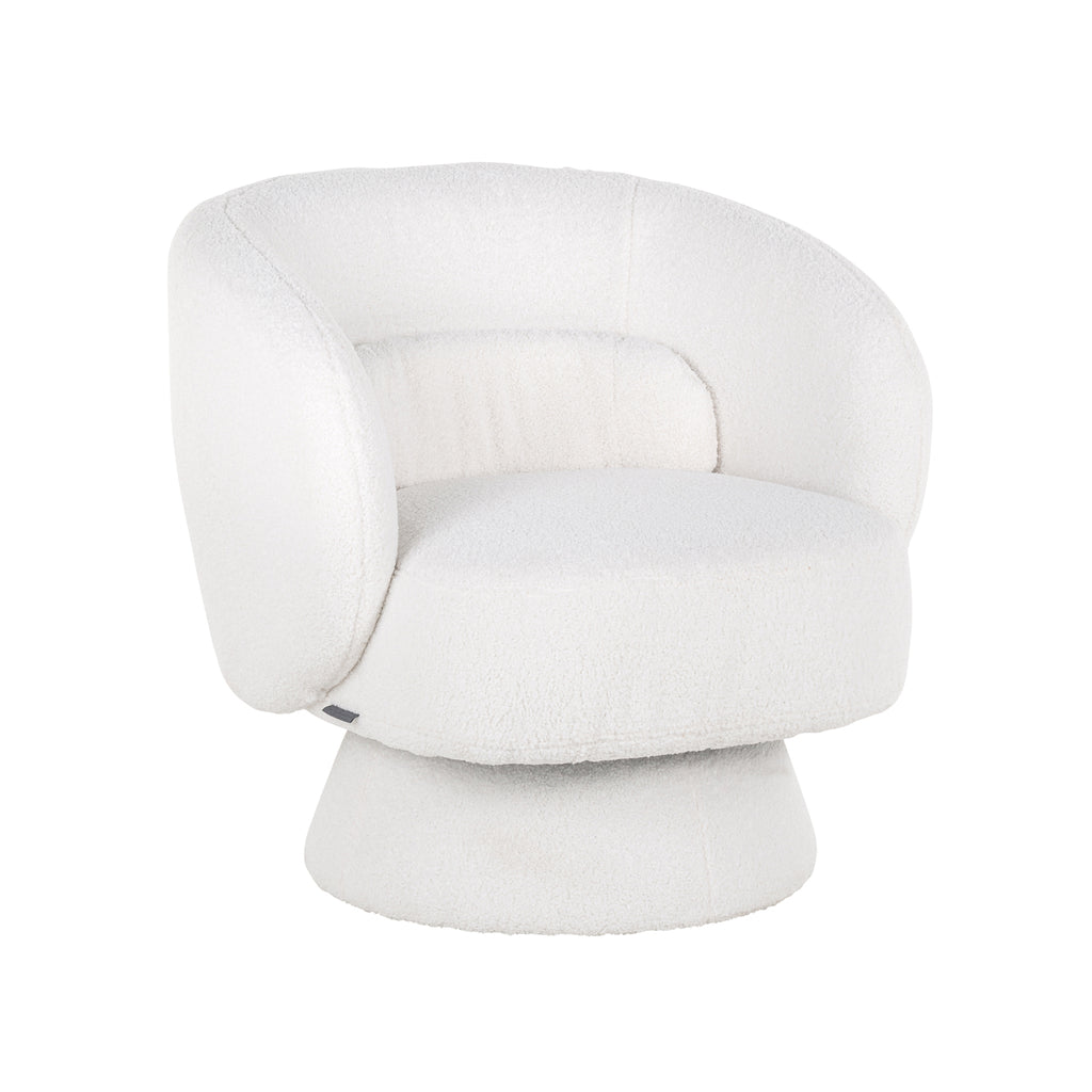 Witte harige fauteuil Senna