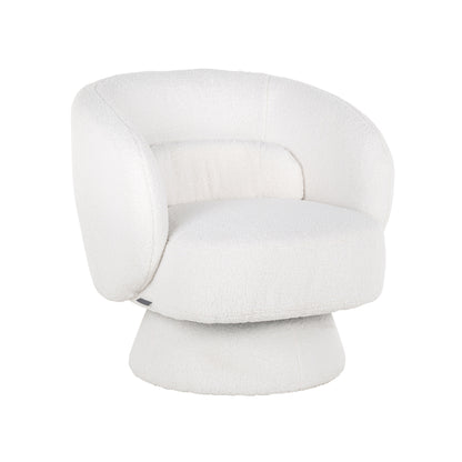 Witte harige fauteuil Senna