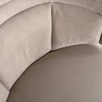 Fauteuil Hazel khaki velvet fire retardant