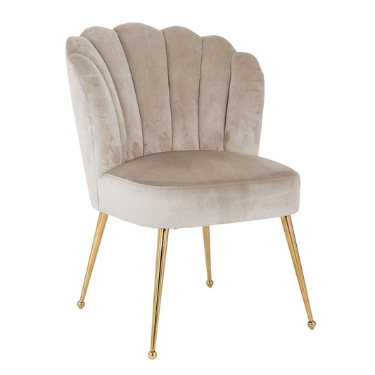 Chair Pippa khaki velvet / gold