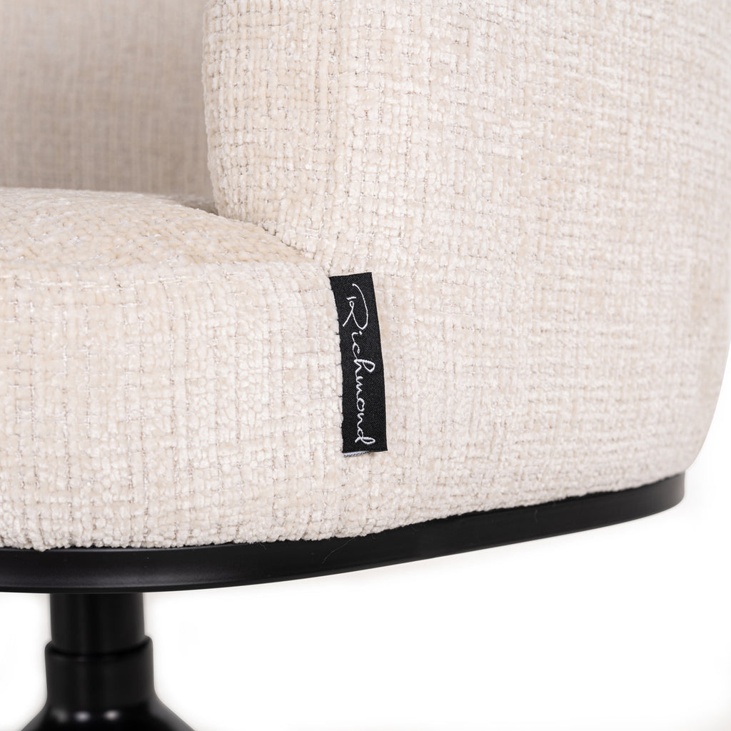 Swivel chair Cheyenne beige chenille