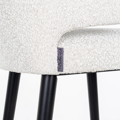 Tabouret de bar Indigo bouclé blanc