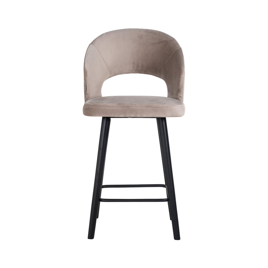 Tabouret de comptoir Savoy en velours kaki