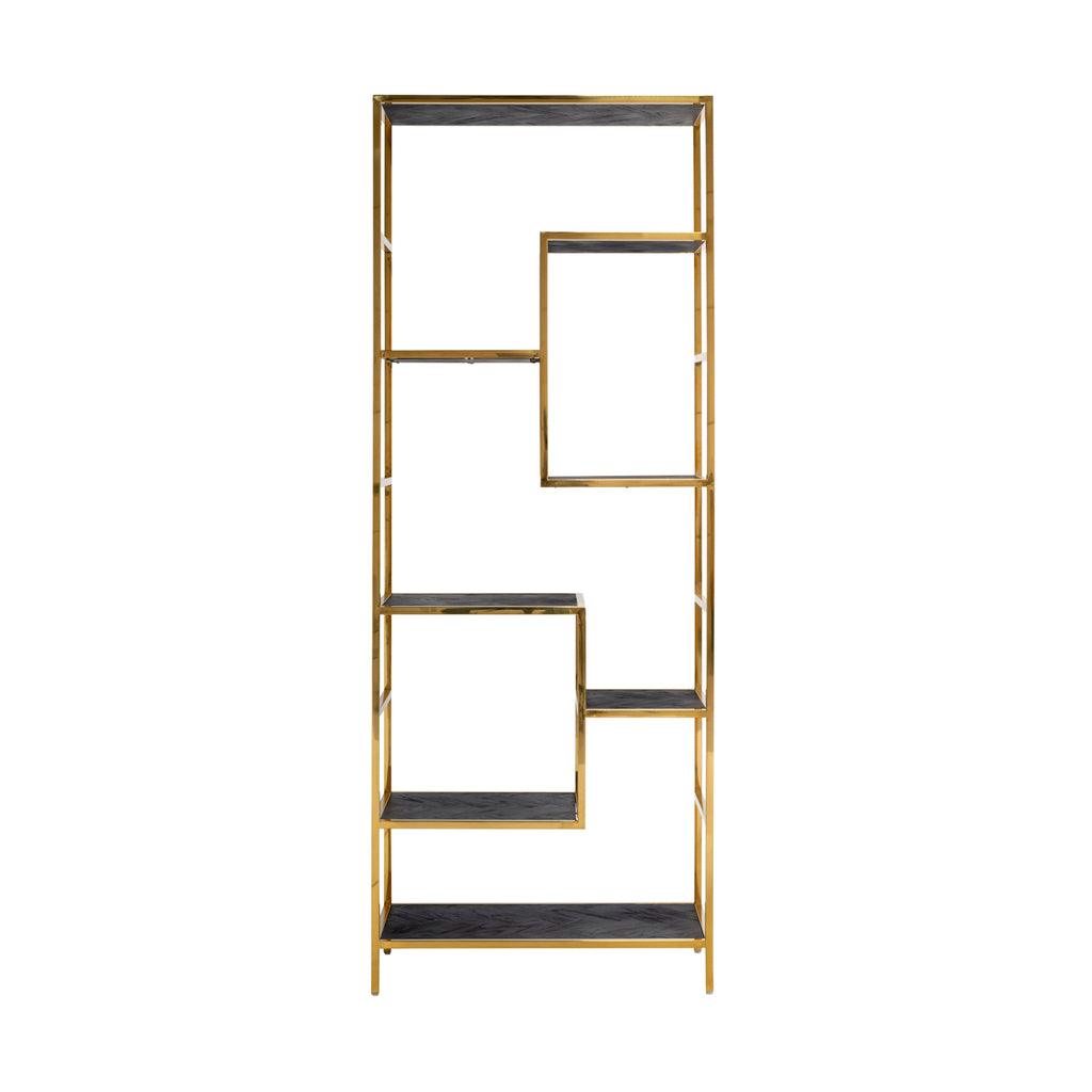 Wall cabinet Blackbone gold 7 shelves