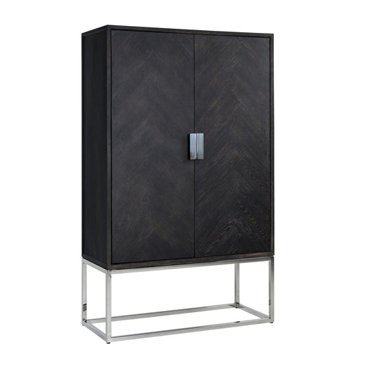 Wall cabinet Blackbone silver 2 doors low