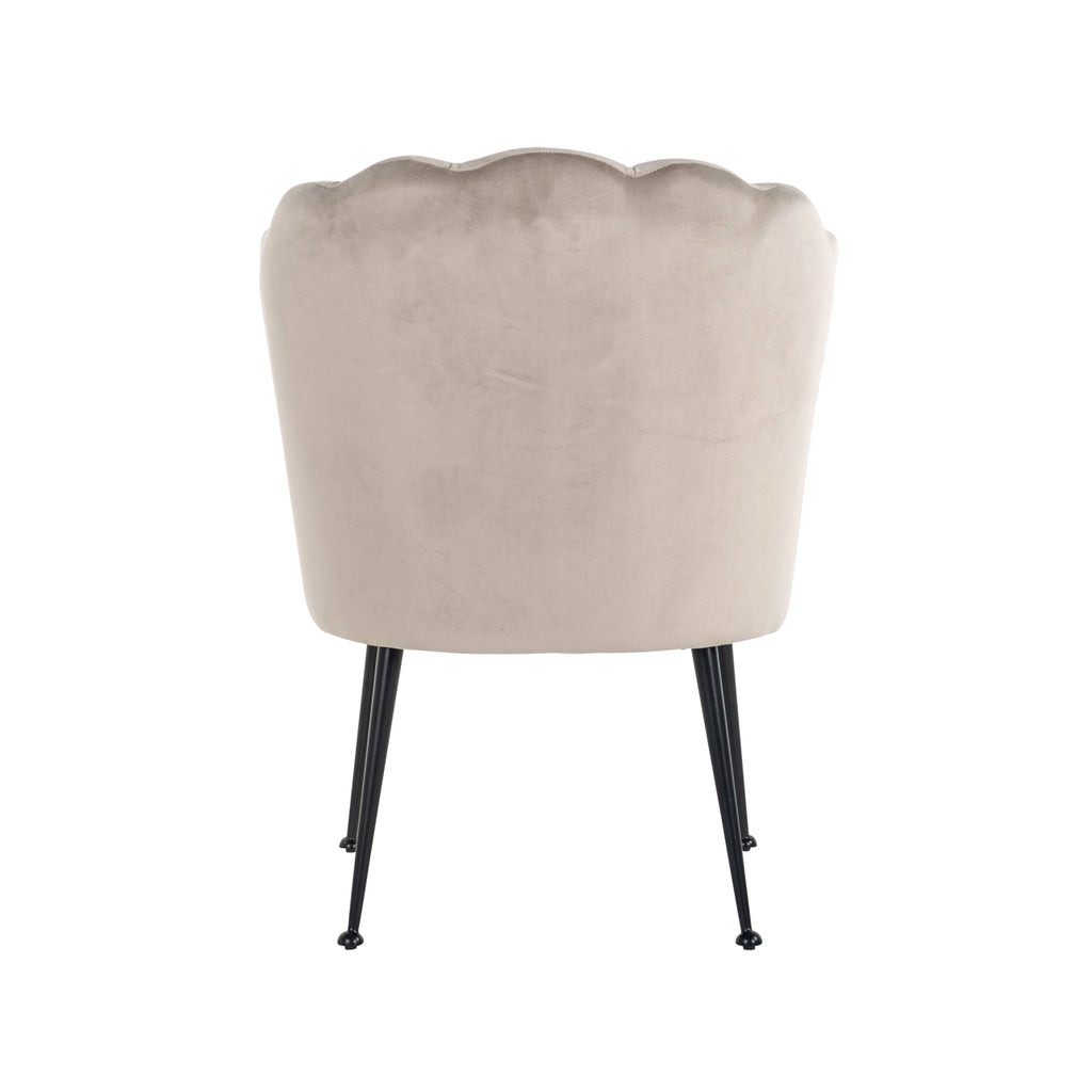 Chair Pippa khaki velvet / black