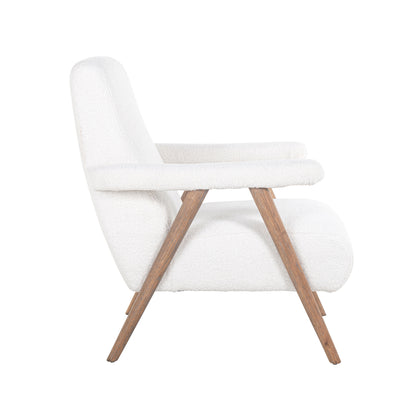 Armchair Bono white furry fire retardant