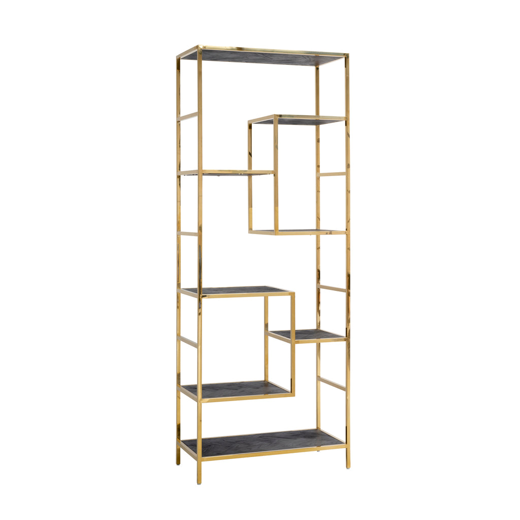 Wall cabinet Blackbone gold 7 shelves