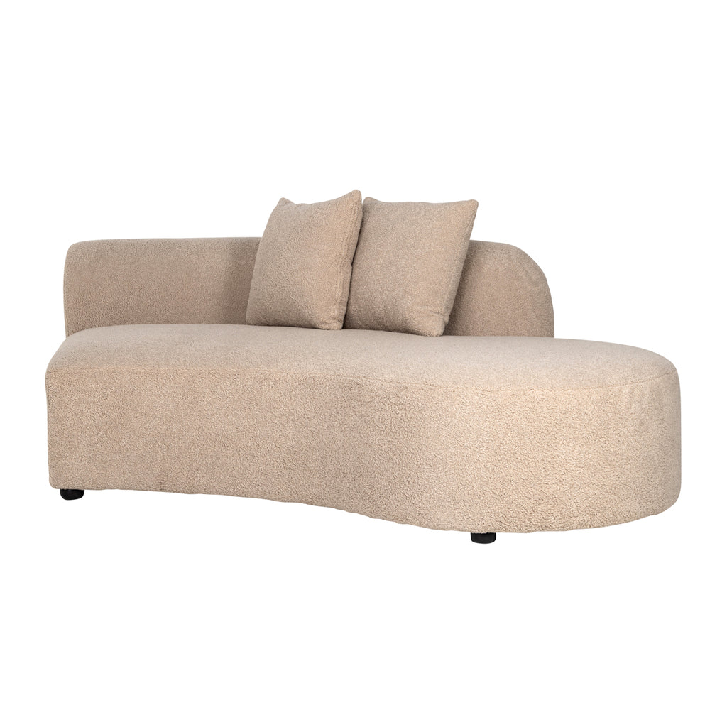 Pouf Bank Grayson droit sable fourrure|liens porte-gestoffeerd