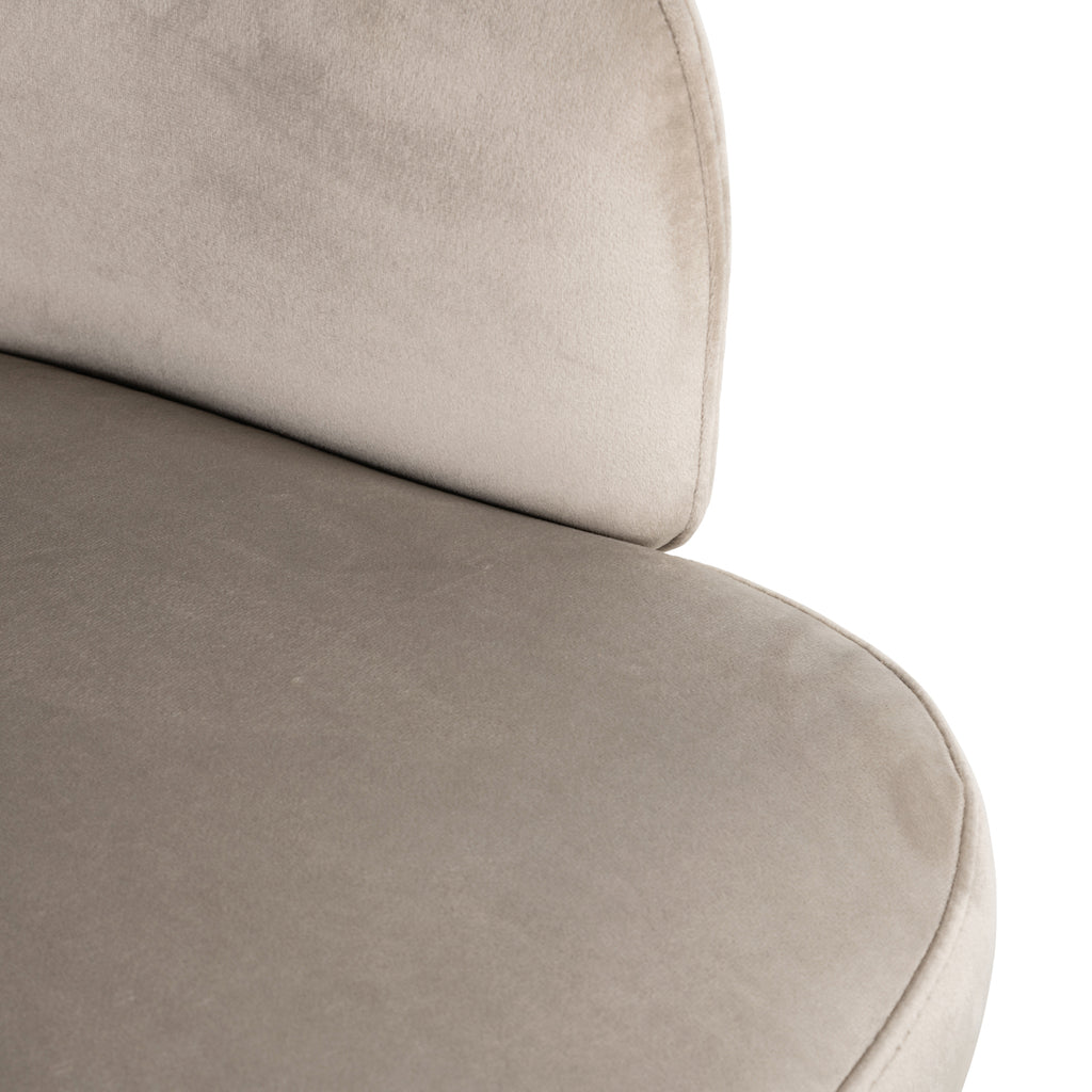 Stoel Amphara khaki velvet fire retardant