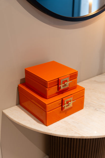 Jewelry box Bodine orange large