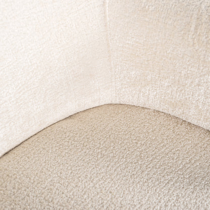 White chenille Venus armchair